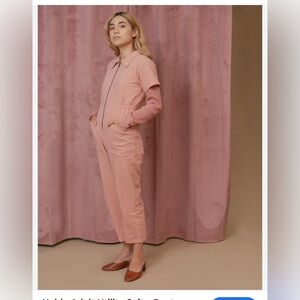 Noble Utility Jumpsuit Dusty Rose Boilersuit Minimalist Workwear Boho Chic S